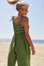 Load image into Gallery viewer, Washed Multi Smocked Detail Tie Straps Jumpsuit
