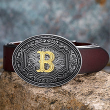Load image into Gallery viewer, Tang Grass Pattern Letter A-Z Belt Buckle Head