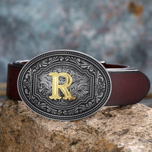 Load image into Gallery viewer, Tang Grass Pattern Letter A-Z Belt Buckle Head