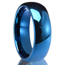 Load image into Gallery viewer, Blue-plated Curved Full-coat Tungsten Steel Ring