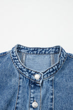 Load image into Gallery viewer, Myosotis Western Belt Button Down Sleeveless Denim Short Dress