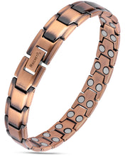 Load image into Gallery viewer, Ultra Strength Pure Copper Magnetic Therapy Bracelet (Leo)