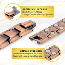 Load image into Gallery viewer, Ultra Strength Pure Copper Magnetic Therapy Bracelet (Leo)