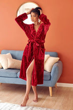 Load image into Gallery viewer, Women’s Plush Hooded Robe - Spa-Worthy Comfort at Home