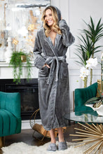 Load image into Gallery viewer, Women’s Plush Hooded Robe - Spa-Worthy Comfort at Home