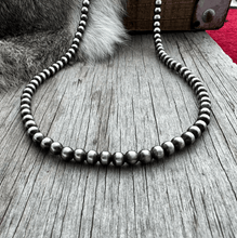 Load image into Gallery viewer, Pick your Size &amp; Length - Silver Beads Necklace