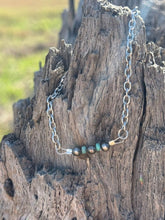 Load image into Gallery viewer, Sterling Silver Beads with Turquoise Rondelle Bracelet