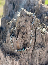 Load image into Gallery viewer, Sterling Silver Beads with Turquoise Rondelle Bracelet
