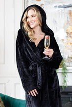 Load image into Gallery viewer, Women’s Plush Hooded Robe - Spa-Worthy Comfort at Home