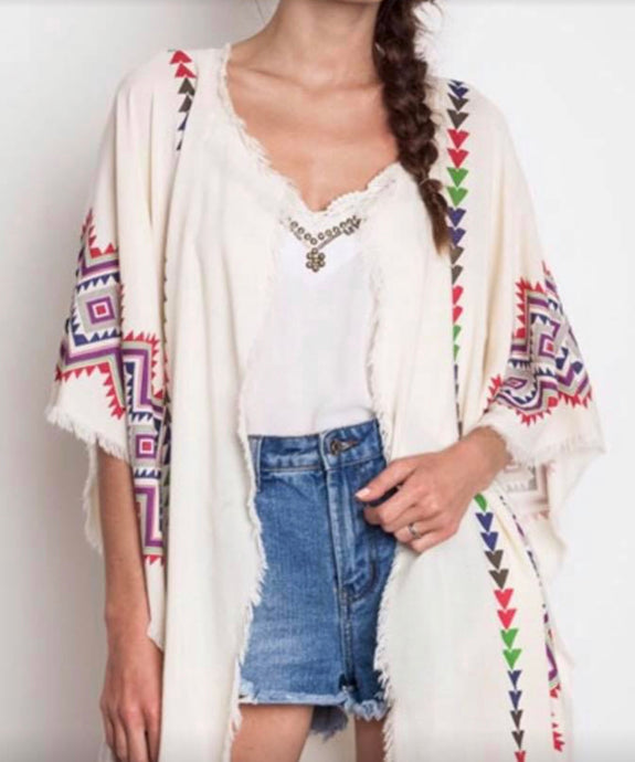 Indian Pattern with arm holes Duster