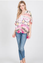 Load image into Gallery viewer, Tie Dyed Multi Color Print Kimono