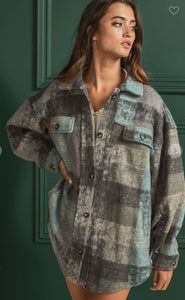 Loose Fit Buttoned Down Check Shacket!