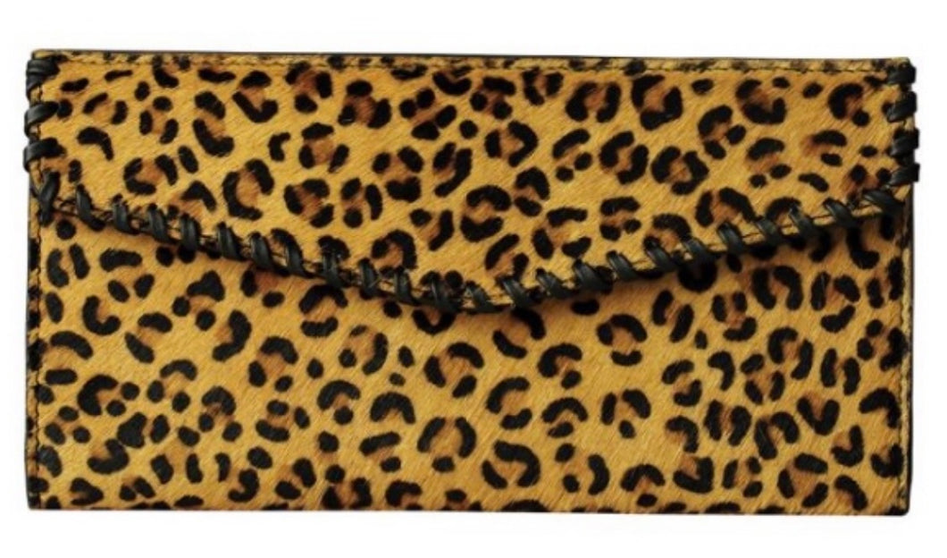 Super CUTE Leopard Wallet with Buck Stitching