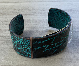 Turquoise and Bronze Cuff Bracelet