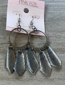 Silver Dangle earrings Boho, Western