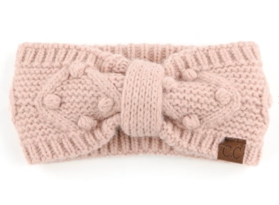 Blush Knitted Head Wrap With Knot