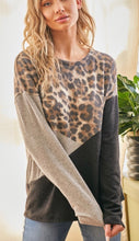 Load image into Gallery viewer, Leopard Animal Print with Contrast Color Block Tunic