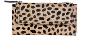 Leopard Leather Wallet 9 card Slots