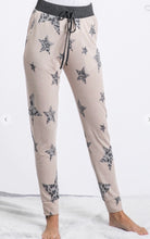 Load image into Gallery viewer, Leopard And Star Asymmetric Shoulder Knot Top with Long Lounge Pants