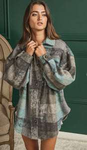 Loose Fit Buttoned Down Check Shacket!