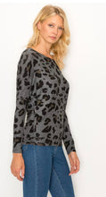 Load image into Gallery viewer, Leopard Top with Rounded Neck
