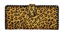 Load image into Gallery viewer, Leopard Cowhide Wallet with 14 Credit Card Slots Buck Stitching