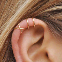 Load image into Gallery viewer, Yobest 5Pcs/Set 2019 fashion Ear Cuffs Gold Leaf Ear Cuff Clip Earrings for women Climbers No Piercing Fake Cartilage Earring