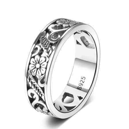 Silver 925 Sterling Silver Classic Round Ring Fine Jewelry